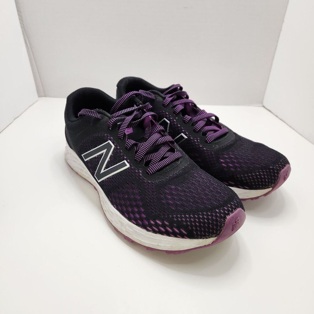 New Balance Shoes Women's 8 D Black/Purple Fresh Foam Arishi V2 Running WARISCP2